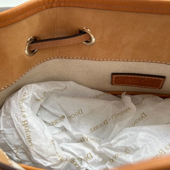 Dooney & Bourke Hydrangea Monogram Collection Drawstring Bag Black - Picture 12 of 16